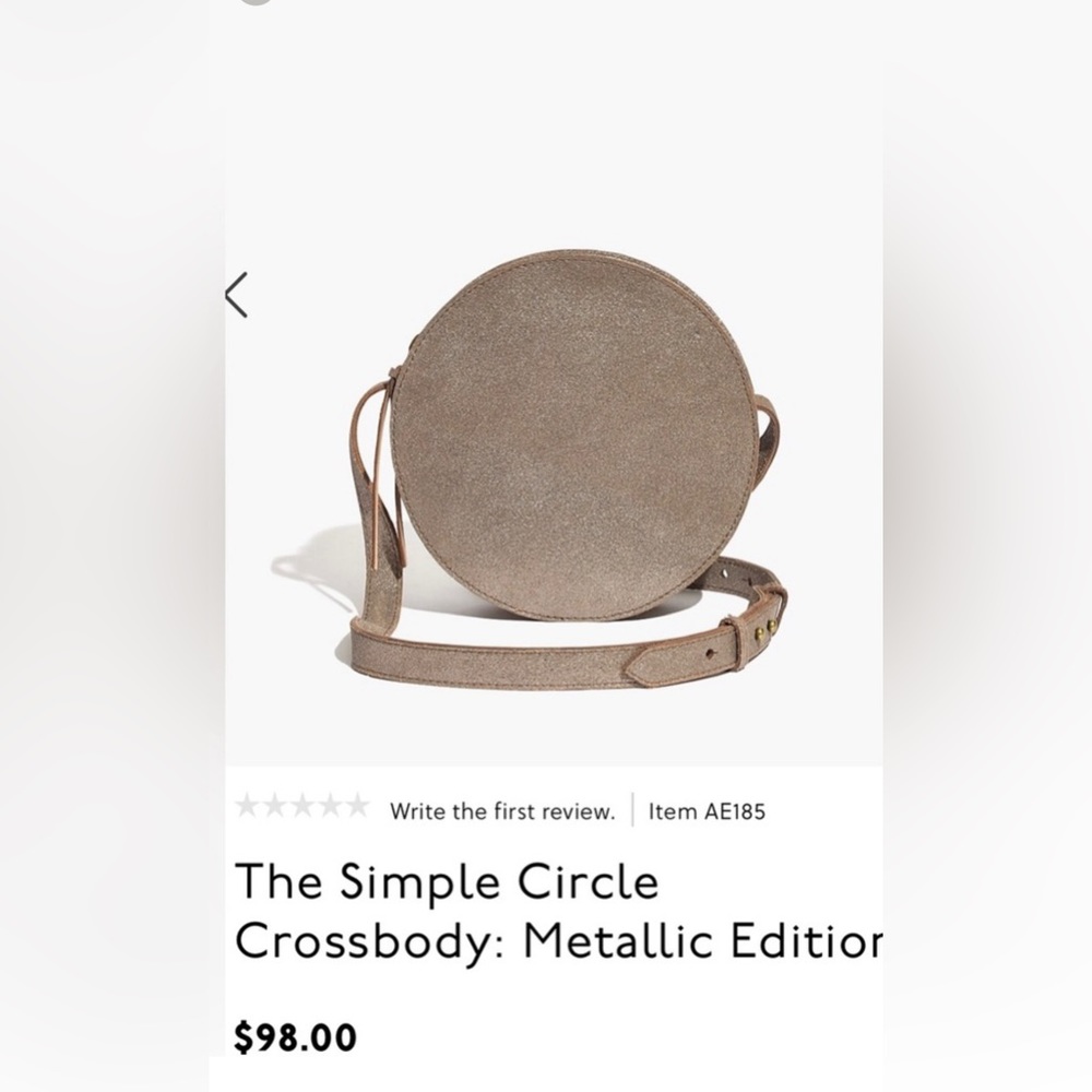 Madewell The Simple Circle Metallic Leather Crossbody